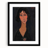 Abstract Modern Portrait - Modigliani Inspired Modern Wall Art Print