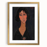Abstract Modern Portrait - Modigliani Inspired Modern Wall Art Print