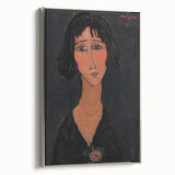 Abstract Modern Portrait - Modigliani Inspired Modern Wall Art Print