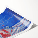 Modern Abstract Madonna - Blue Contemporary Wall Art for Home Decor