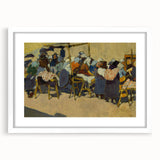 Abstract Market Scene - Modern Wall Art in Minimalist Contemporary Style