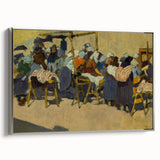 Abstract Market Scene - Modern Wall Art in Minimalist Contemporary Style