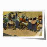 Abstract Market Scene - Modern Wall Art in Minimalist Contemporary Style