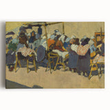 Abstract Market Scene - Modern Wall Art in Minimalist Contemporary Style