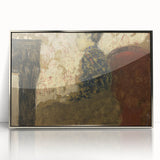 Modern Abstract Portrait - Woman Sitting by the Fireside Wall Art