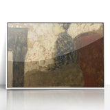 Modern Abstract Portrait - Woman Sitting by the Fireside Wall Art