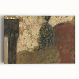 Modern Abstract Portrait - Woman Sitting by the Fireside Wall Art