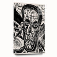 Expressionist Art - Monochrome Landscape Portrait in Bold Design