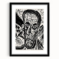 Expressionist Art - Monochrome Landscape Portrait in Bold Design