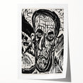 Expressionist Art - Monochrome Landscape Portrait in Bold Design