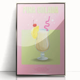 Large art print of colorful fruits in mid-century modernist style on acrylic, ideal for nursery wall decor.