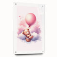 Dreamy Teddy with Balloon Print - Girls Bedroom Wall Art