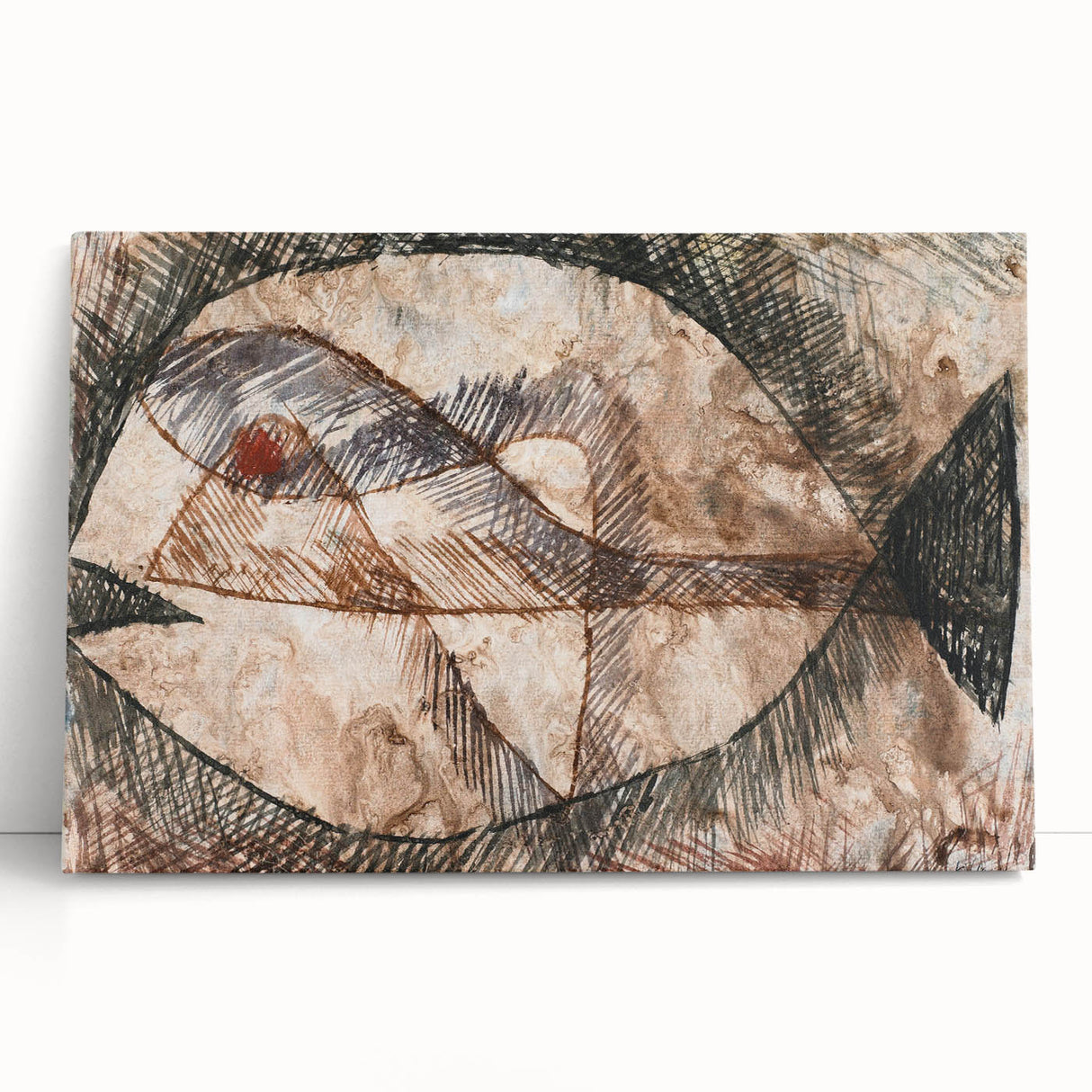 Abstract Fish Modern Wall Art - Contemporary Minimalist Decor Accent