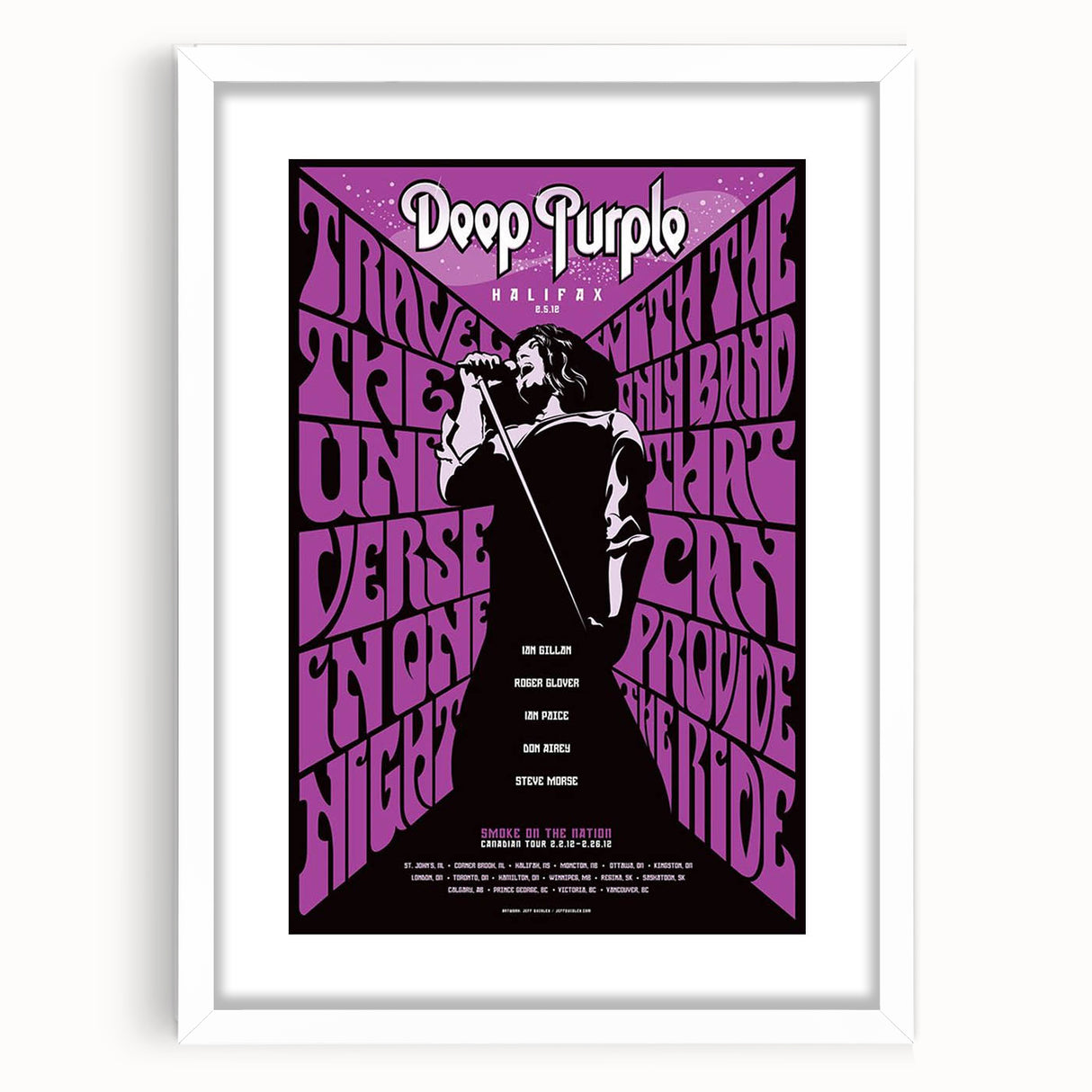 Deep Purple Canadian Tour Retro Poster - Vintage Concert Art