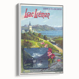 Retro Switzerland Travel Poster – Vintage Lake Geneva Scenic Art