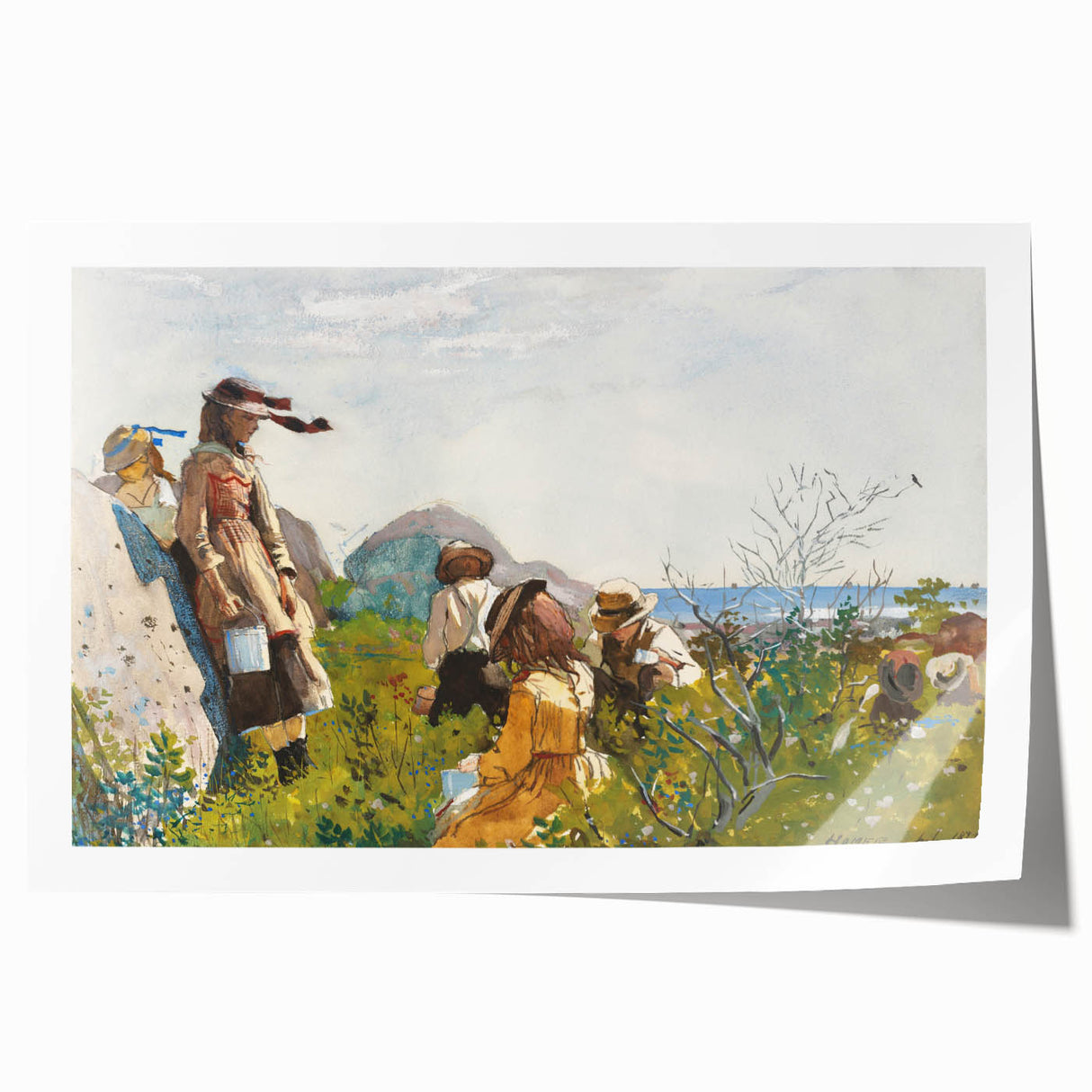 Berry Pickers Realism Art Print - Winslow Homer 1873 Classical Realism Canvas