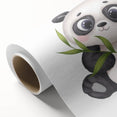 Cute Panda Nursery Wall Art – Baby Room & Kids Bamboo Decor Print