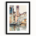 Modern Venetian Scene - Watercolor Bridge Wall Art by Sargent