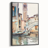 Modern Venetian Scene - Watercolor Bridge Wall Art by Sargent