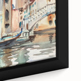 Modern Venetian Scene - Watercolor Bridge Wall Art by Sargent