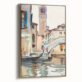 Modern Venetian Scene - Watercolor Bridge Wall Art by Sargent
