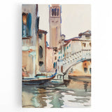 Modern Venetian Scene - Watercolor Bridge Wall Art by Sargent