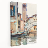 Modern Venetian Scene - Watercolor Bridge Wall Art by Sargent