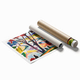 Vibrant Abstract Modern Landscape Wall Art for Contemporary Decor