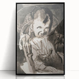 Modern Monochrome Sketch - Paul Klee-Inspired Abstract Wall Art