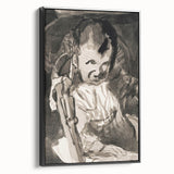 Modern Monochrome Sketch - Paul Klee-Inspired Abstract Wall Art