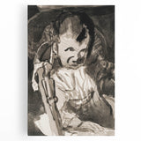 Modern Monochrome Sketch - Paul Klee-Inspired Abstract Wall Art