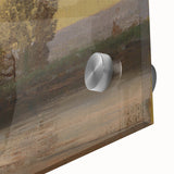 Modern Wall Art: Serene Twilight Landscape with Trees and River Scene