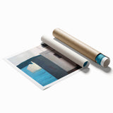 Modern Wall Art: Abstract Waterfront Scene with Bold Minimalist Style