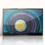 Modern Wall Art: Radiant Abstract Sunrise with Bold Color Layers