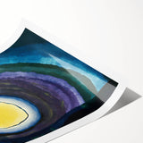 Modern Wall Art: Radiant Abstract Sunrise with Bold Color Layers