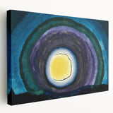 Modern Wall Art: Radiant Abstract Sunrise with Bold Color Layers