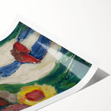 Abstract Sunflowers and Woman - Modern Colorful Wall Art Design