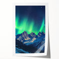 Stunning landscape print showcasing dramatic cliffs against a vibrant sunset, rolled for easy shipping in a protective cardboard tube, perfect for home decor.