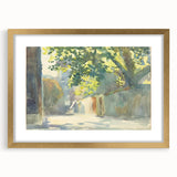 Romanticism Art - Sunlit Wall Under a Tree by John Singer Sargent
