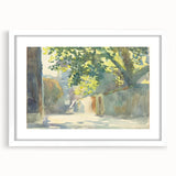 Romanticism Art - Sunlit Wall Under a Tree by John Singer Sargent