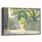 Romanticism Art - Sunlit Wall Under a Tree by John Singer Sargent