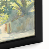 Romanticism Art - Sunlit Wall Under a Tree by John Singer Sargent