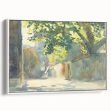 Romanticism Art - Sunlit Wall Under a Tree by John Singer Sargent