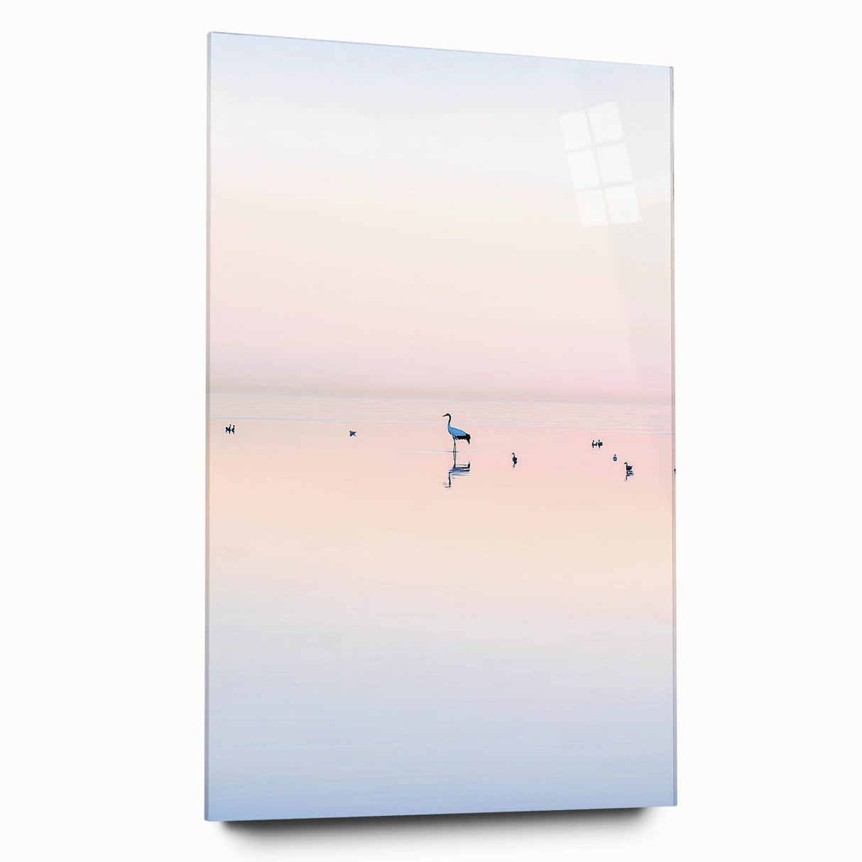 Minimalist Heron Office Wall Art – Modern Corporate Decor