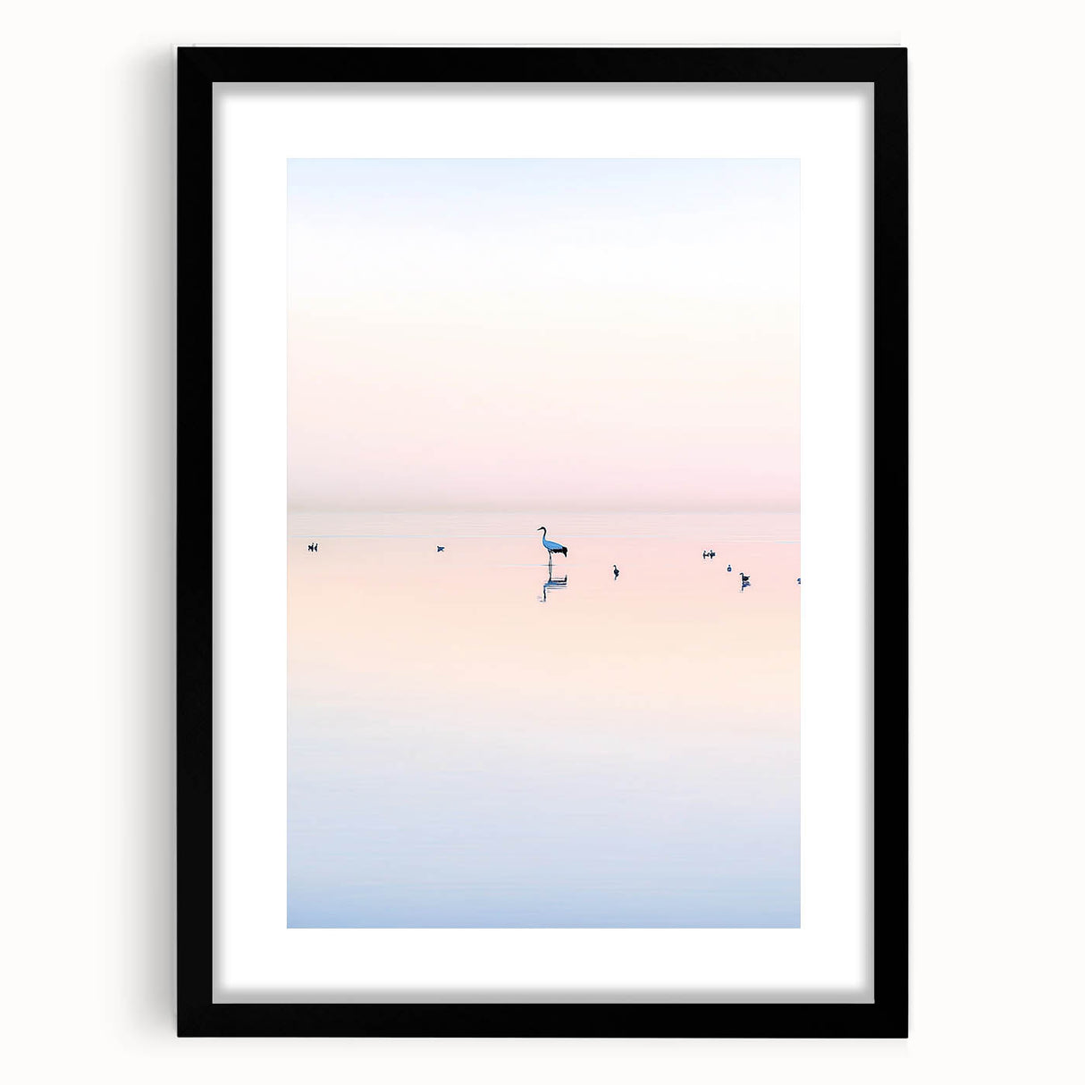 Minimalist Heron Office Wall Art – Modern Corporate Decor