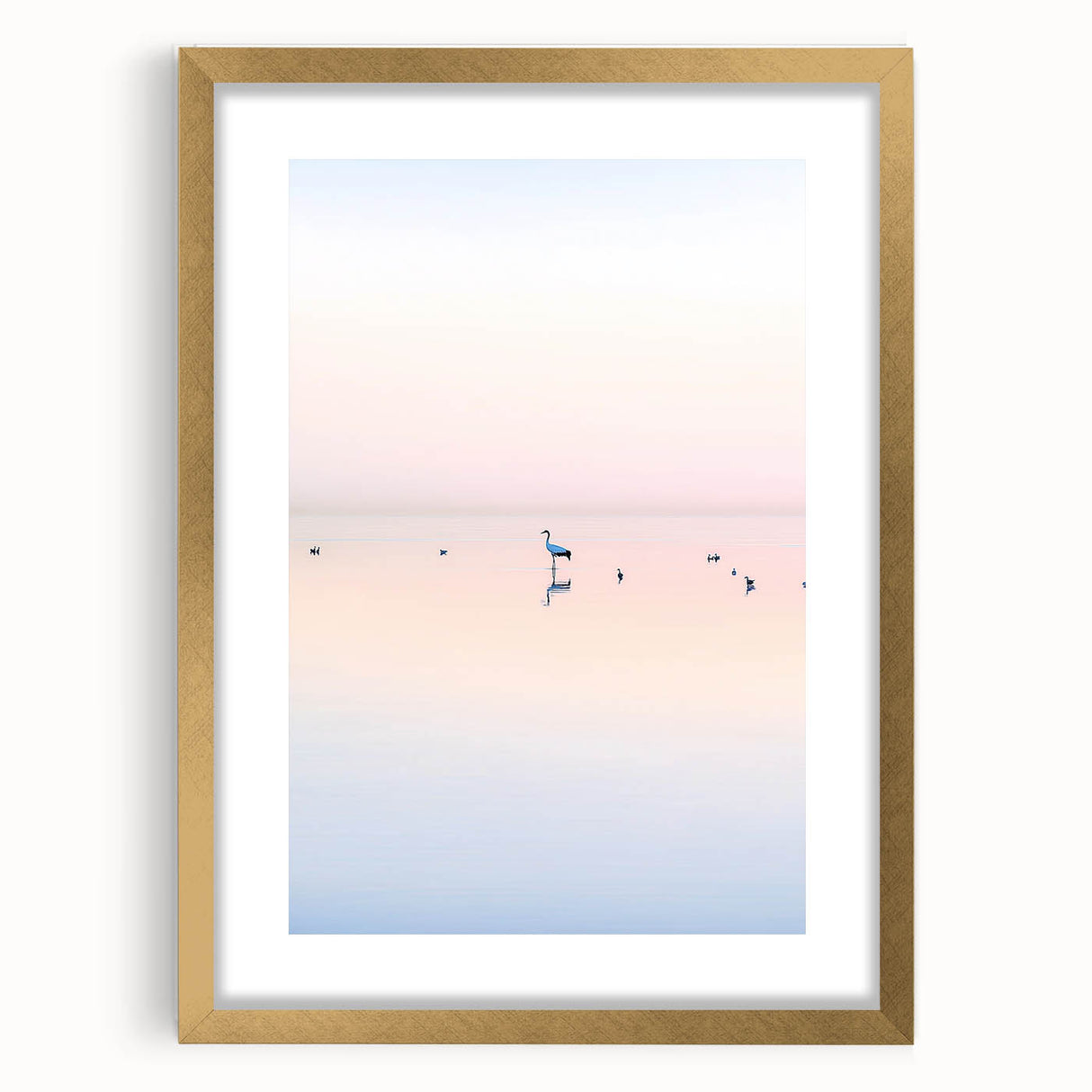 Minimalist Heron Office Wall Art – Modern Corporate Decor