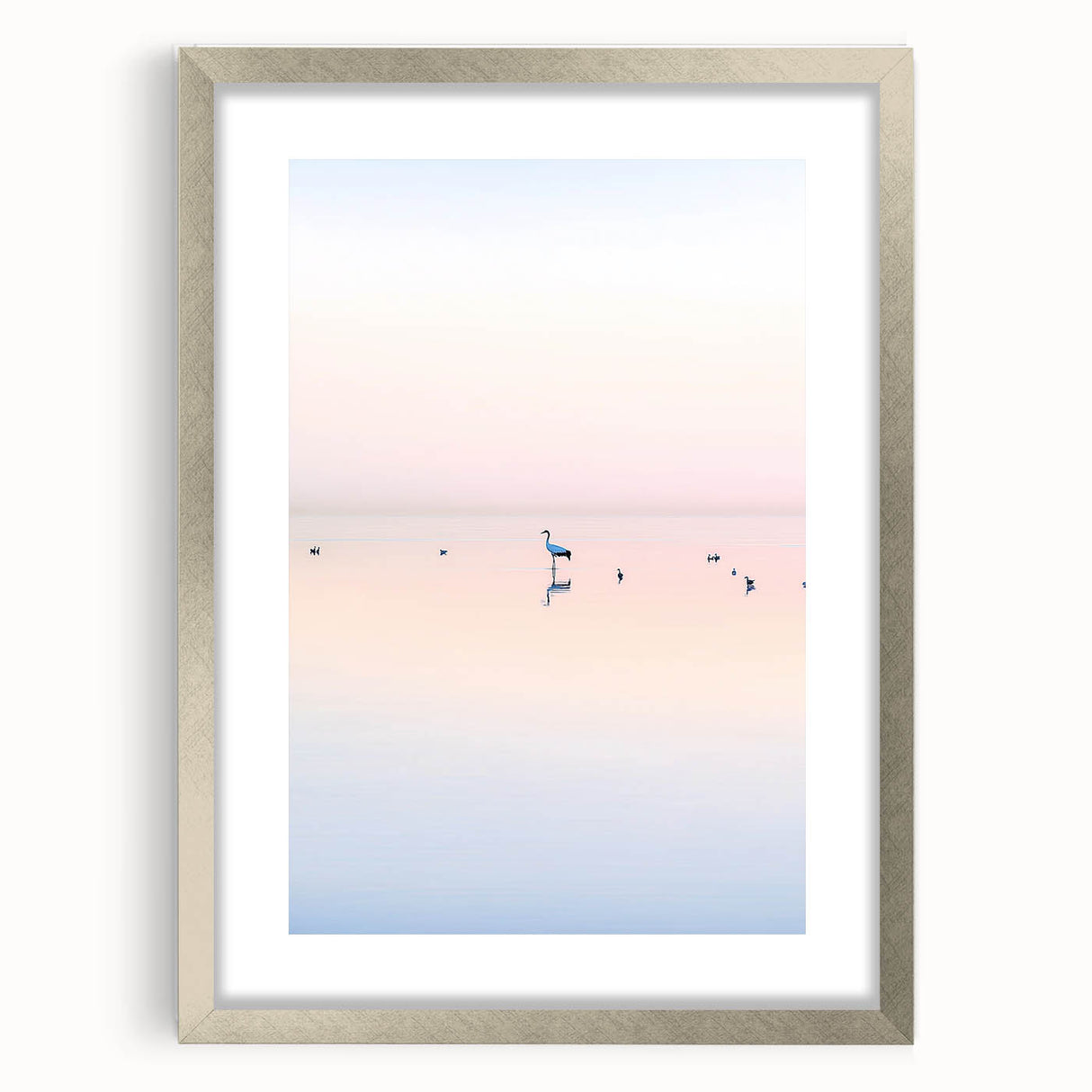 Minimalist Heron Office Wall Art – Modern Corporate Decor