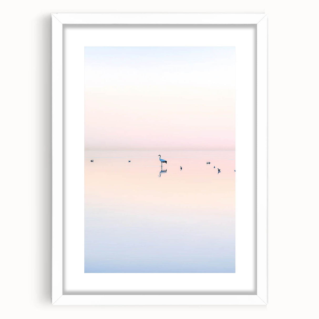 Minimalist Heron Office Wall Art – Modern Corporate Decor