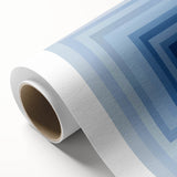 Geometric Abstract Wall Decor – Radiant Depth in Sky & Royal Blue
