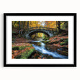 Black landscape bridge frame with a white mat, showcasing a modern design suitable for artwork display. Ideal for enhancing home decor aesthetics.